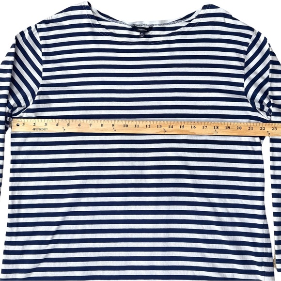 J. Peterman North Sea Navy Striped Tee - Blue and White Long Sleeve Size XL - Picture 3 of 8